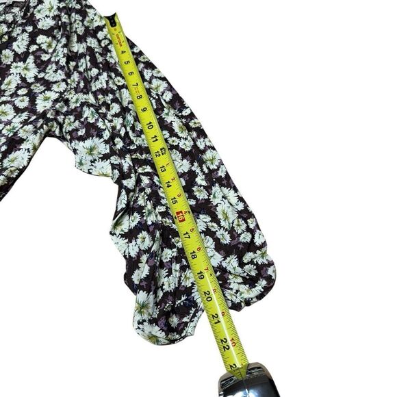 Easel Top Women's Blouse Floral Long Sleeve Rayon Small Cottagecore Feminine - Picture 8 of 8